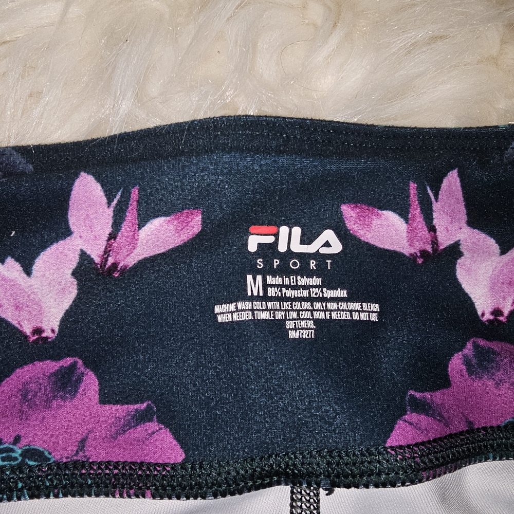 Fila Sport Floral Leggings - Pink and Black - Picture 3 of 5
